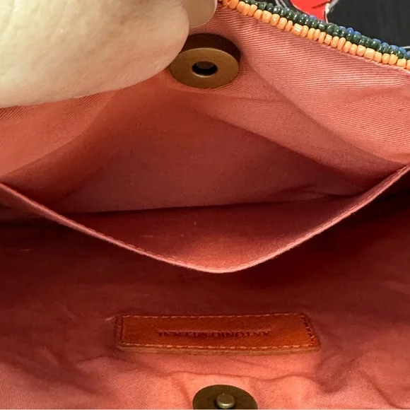 ANTONIO MELANI Beaded Tote w/ Bamboo Handles NWOT - Picture 5 of 12